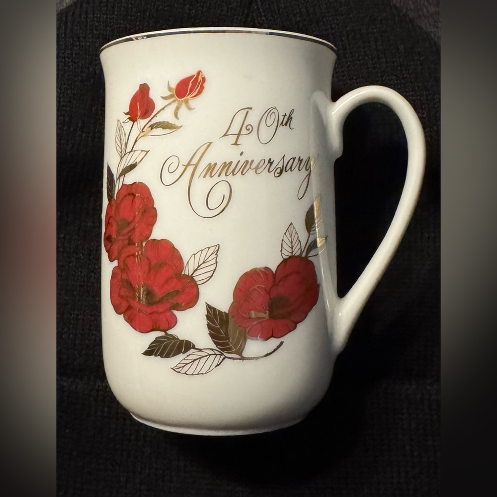 Vintage 90's Georgian George Good 4OTH ANNIVERSARY COFFEE OR TEA MUG